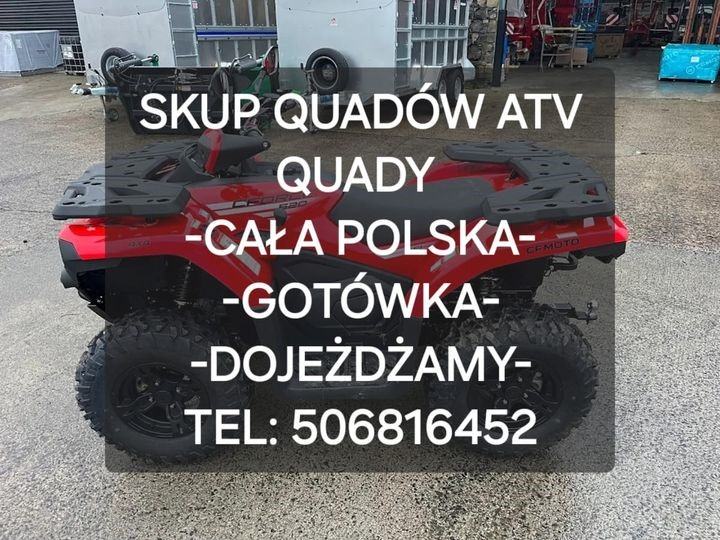 SKUP QUADÓW QUAD QUADY ATV BUGGY SSV SKUTERÓW WODNYCH ŚNIEŻNYCH