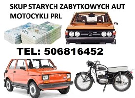 SKUP STARYCH ZABYTKOWYCH MOTOCYKLI MOTOROWERÓW MOTORÓW SAMOCHODÓW PRL